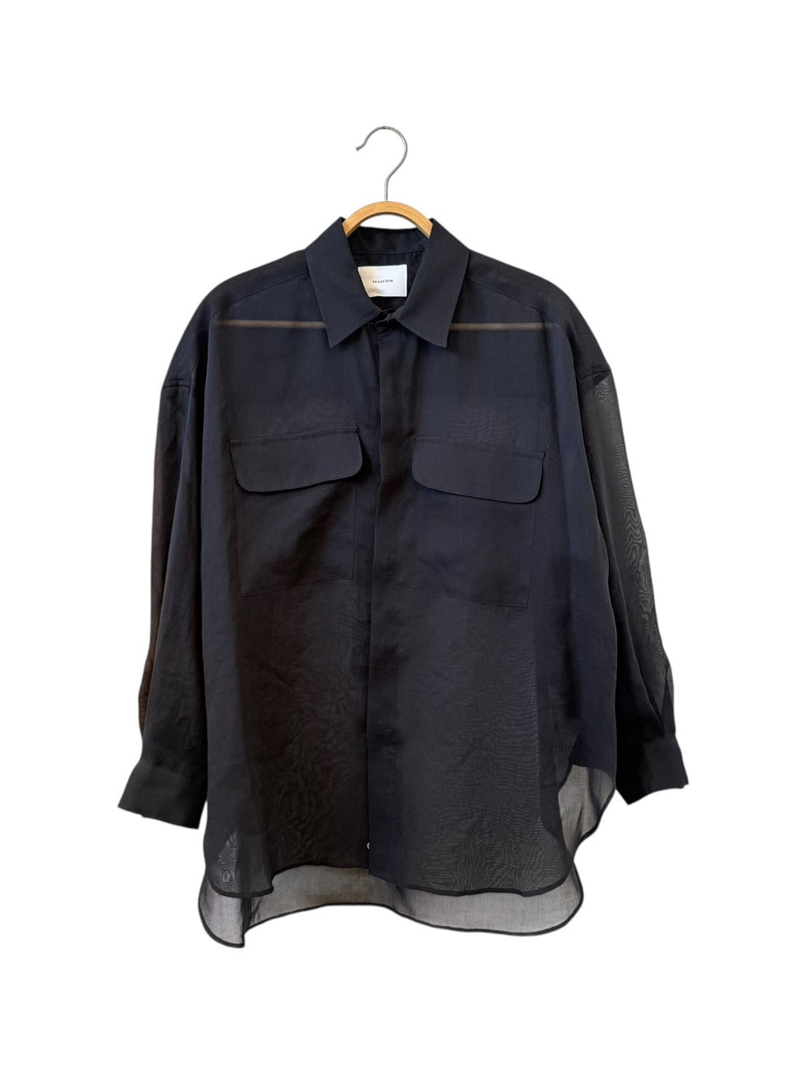 MANON  W POCKET SHEER BIG SHIRTS