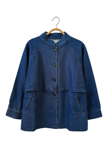 KELEN  Flap Design Mao Collar Denim Jacket