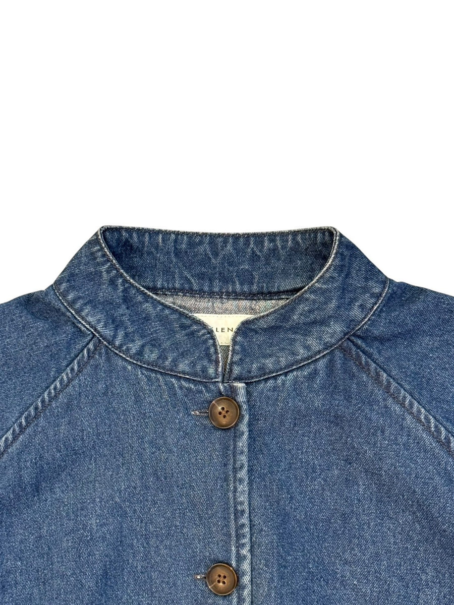 KELEN  Flap Design Mao Collar Denim Jacket