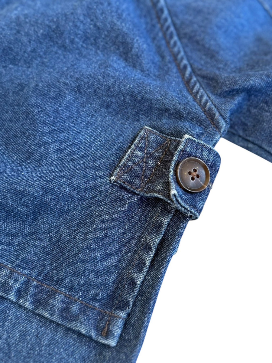 KELEN  Flap Design Mao Collar Denim Jacket
