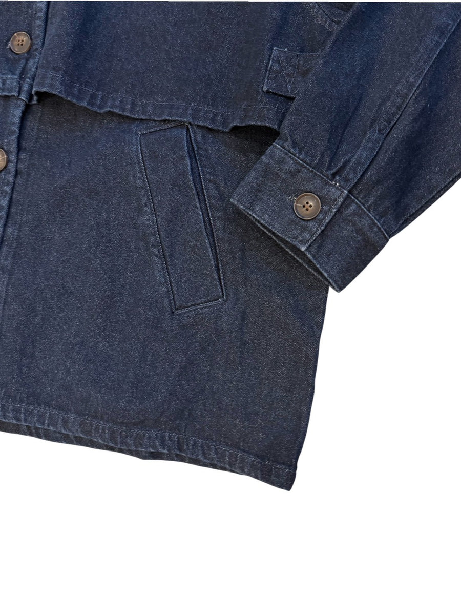 KELEN  Flap Design Mao Collar Denim Jacket