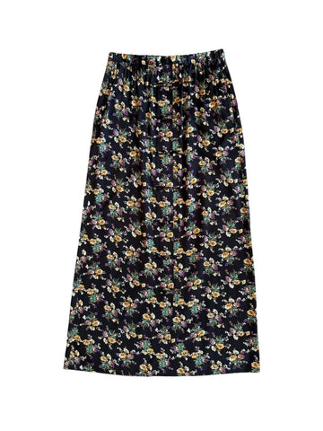 THE SHINZONE  FLOWER BOUQUET PRINTED SATIN SKIRT