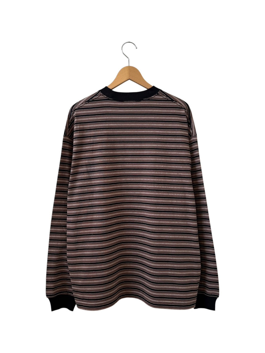 FARAH  Multi Stripe Crewneck L/S Tee