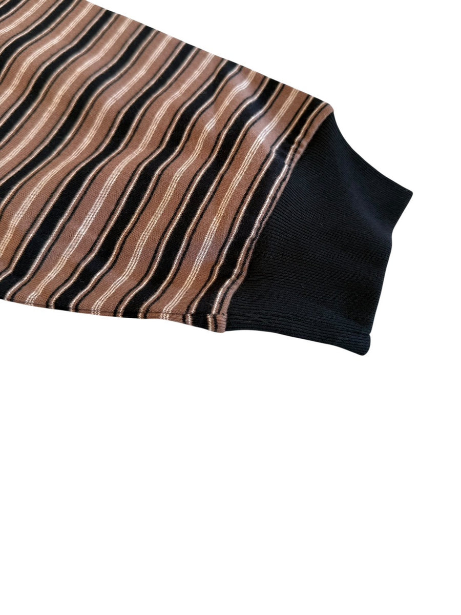 FARAH  Multi Stripe Crewneck L/S Tee