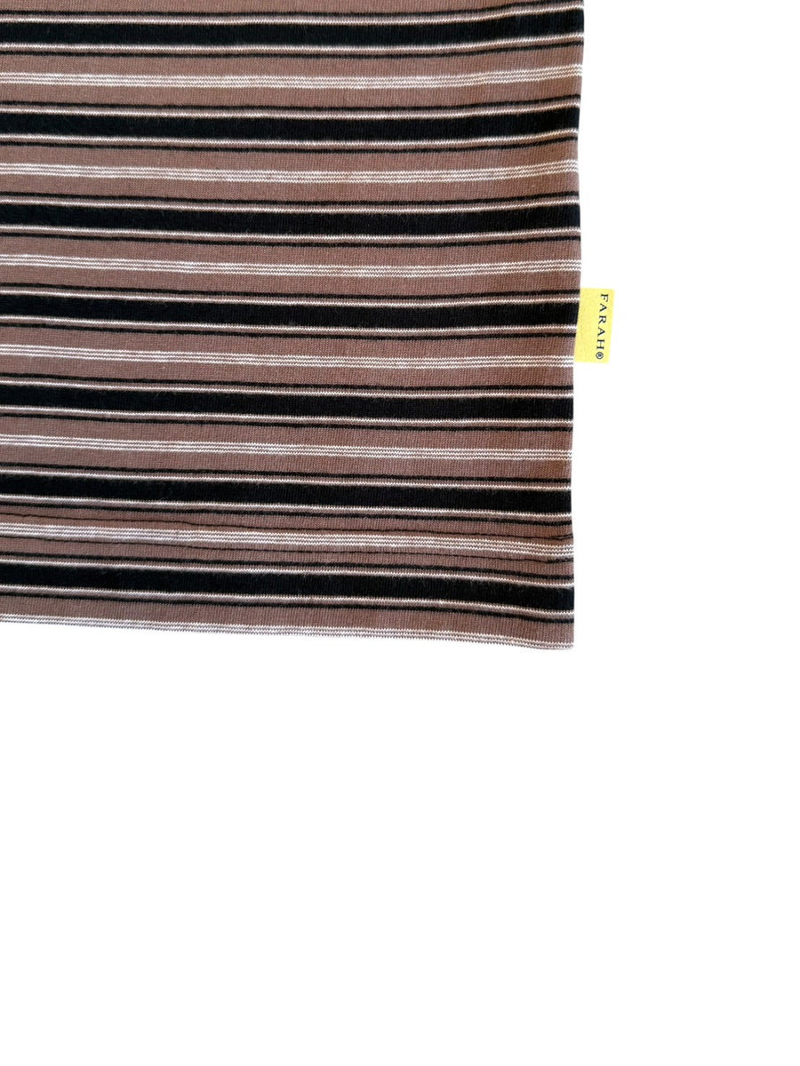 FARAH  Multi Stripe Crewneck L/S Tee