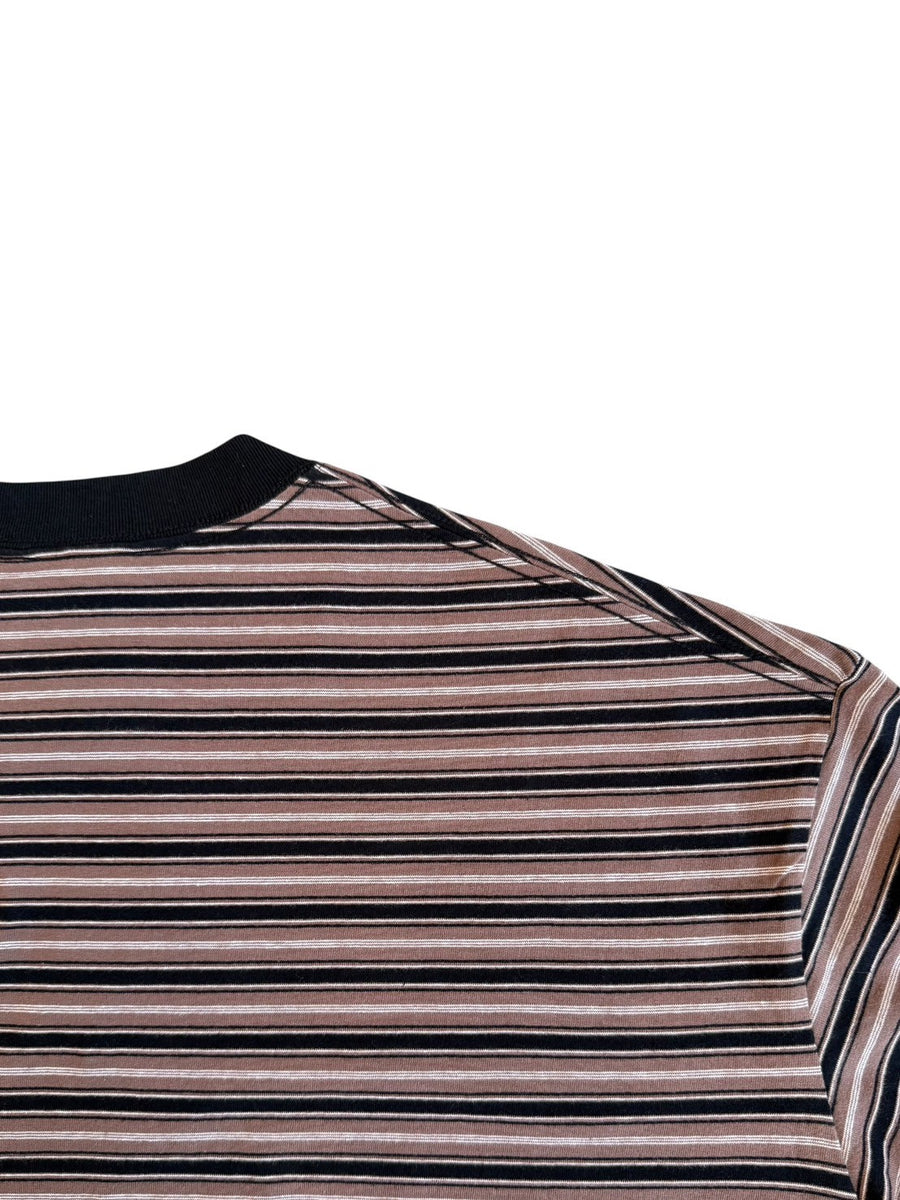 FARAH  Multi Stripe Crewneck L/S Tee