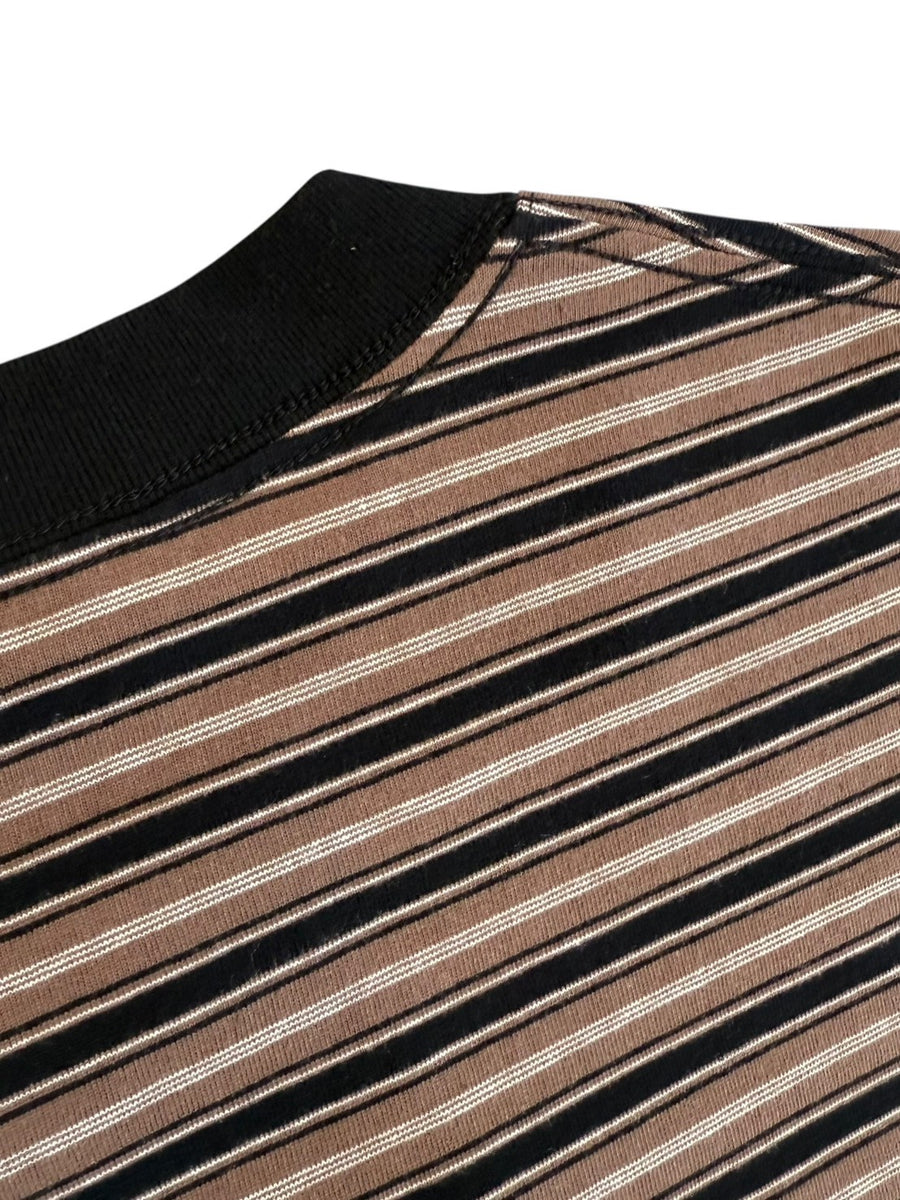 FARAH  Multi Stripe Crewneck L/S Tee