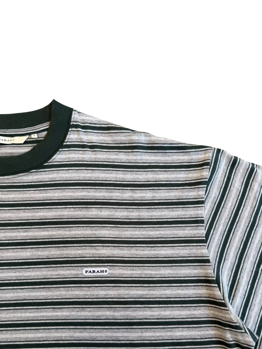 FARAH  Multi Stripe Crewneck L/S Tee