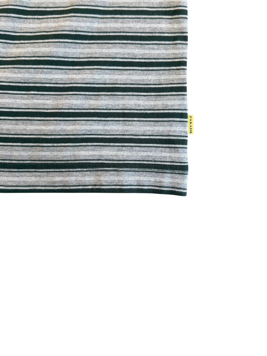 FARAH  Multi Stripe Crewneck L/S Tee