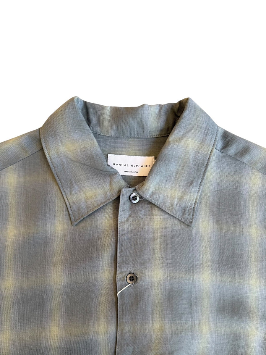 MANUAL ALPHABET  TWILL FADE CHECK SHIRTS