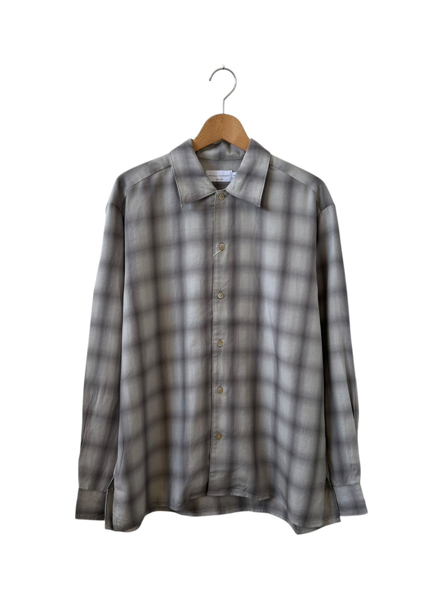 MANUAL ALPHABET  TWILL FADE CHECK SHIRTS