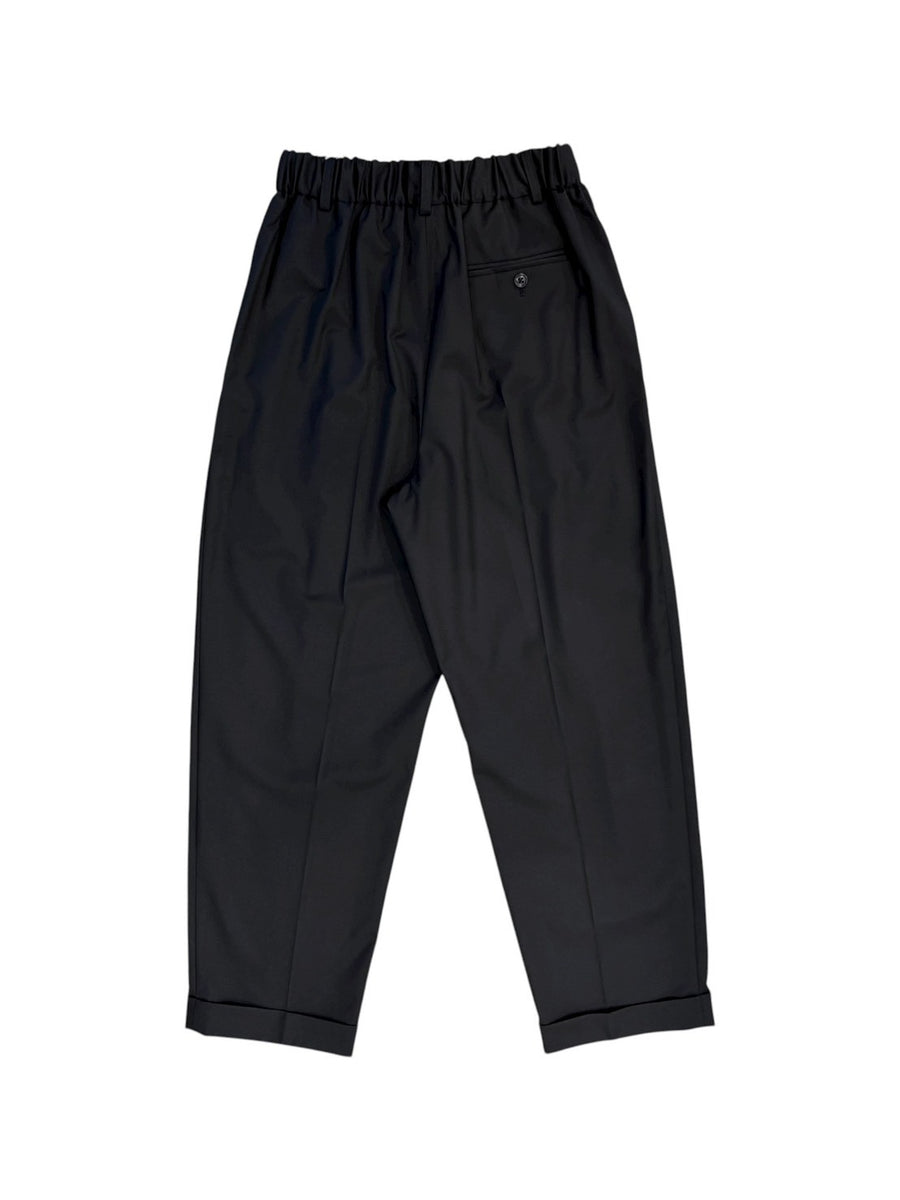 nicolson&nicolson  Stretch Twill Wool Taperd 2Tuck Easy Pants【TOBY-TRO】