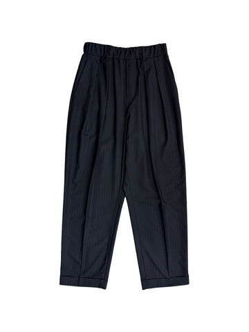 nicolson&nicolson  Stretch Twill Wool Taperd 2Tuck Easy Pants【TOBY-TRO】