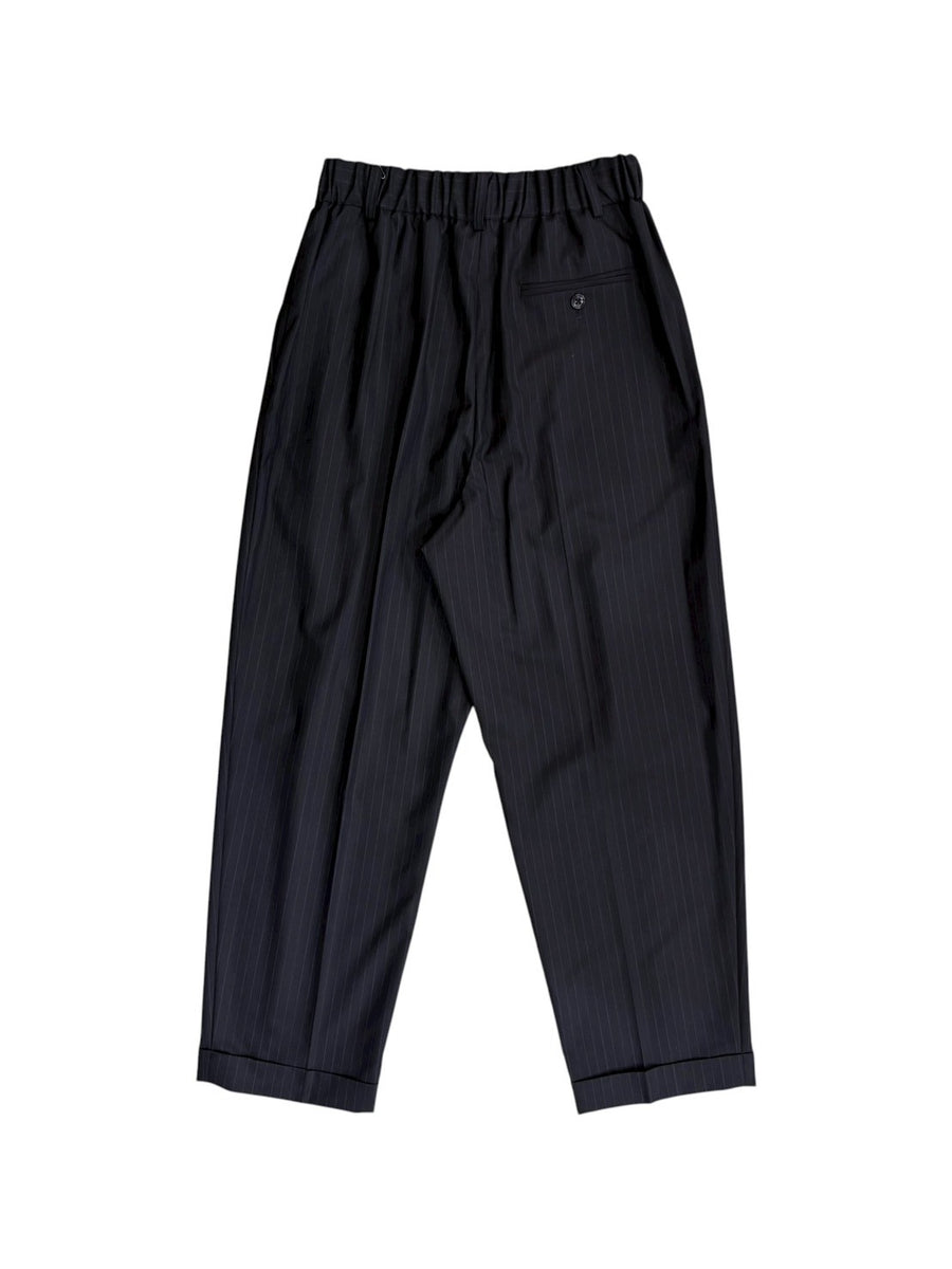 nicolson&nicolson  Stretch Twill Wool Taperd 2Tuck Easy Pants【TOBY-TRO】