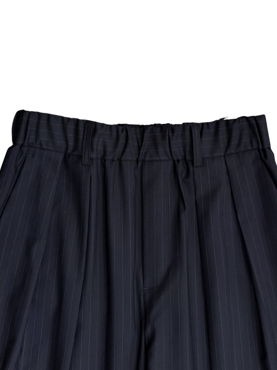 nicolson&nicolson  Stretch Twill Wool Taperd 2Tuck Easy Pants【TOBY-TRO】