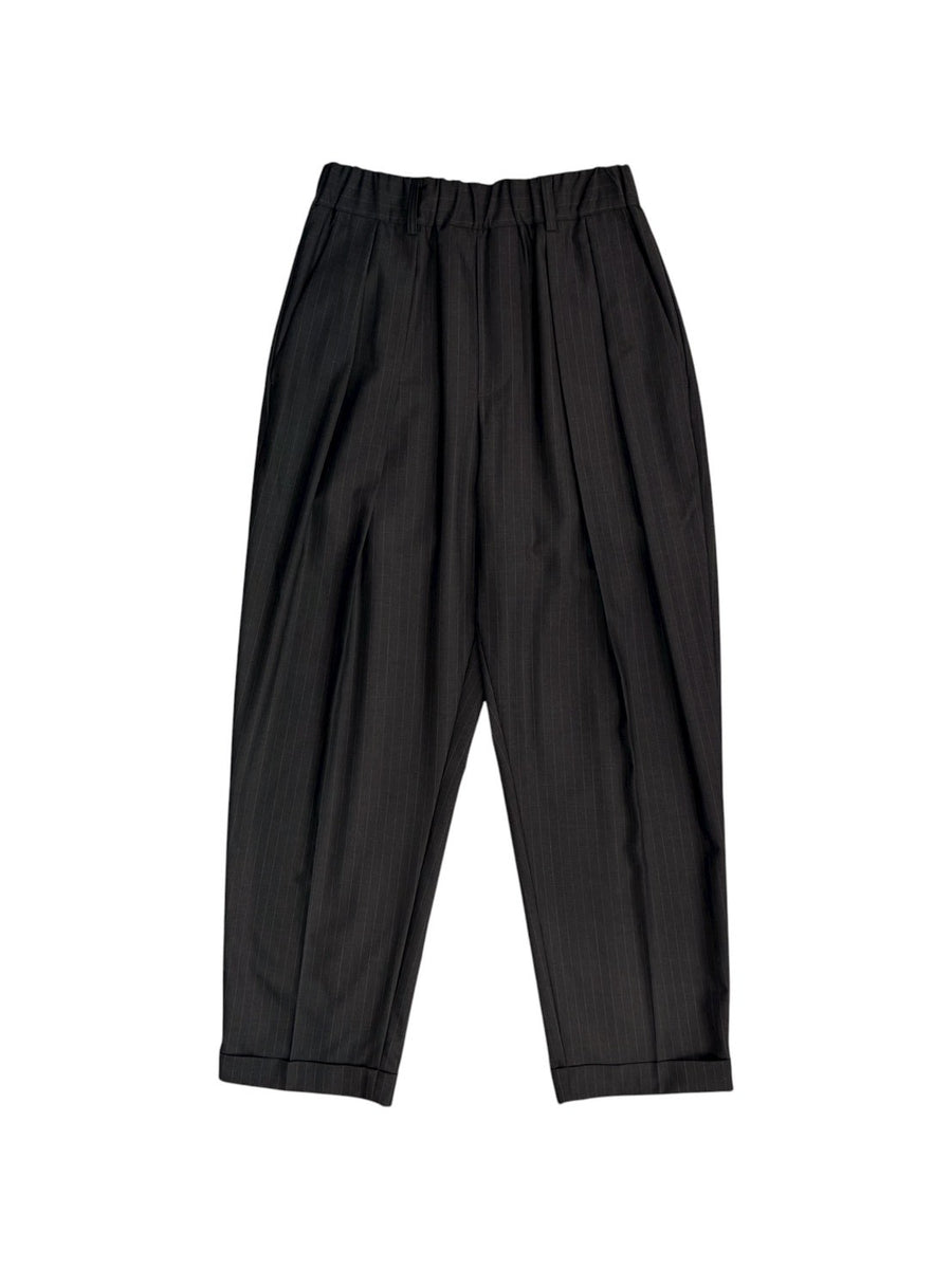 nicolson&nicolson  Stretch Twill Wool Taperd 2Tuck Easy Pants【TOBY-TRO】