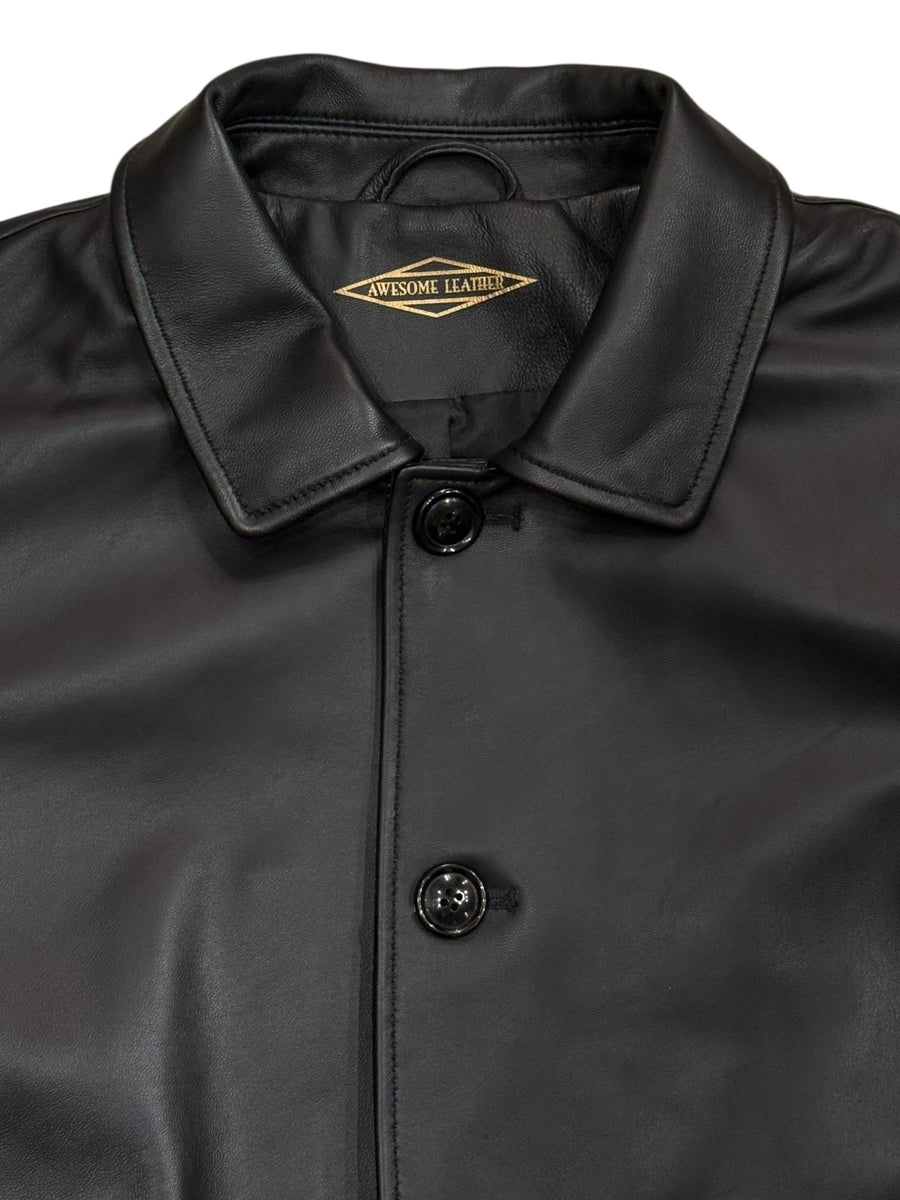 AWESOME LEATHER SHEEP LEATHER HALF COAT – parcel.transitfolks
