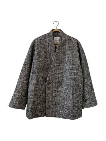 KHA:KI  Collarless Tweed Jacket