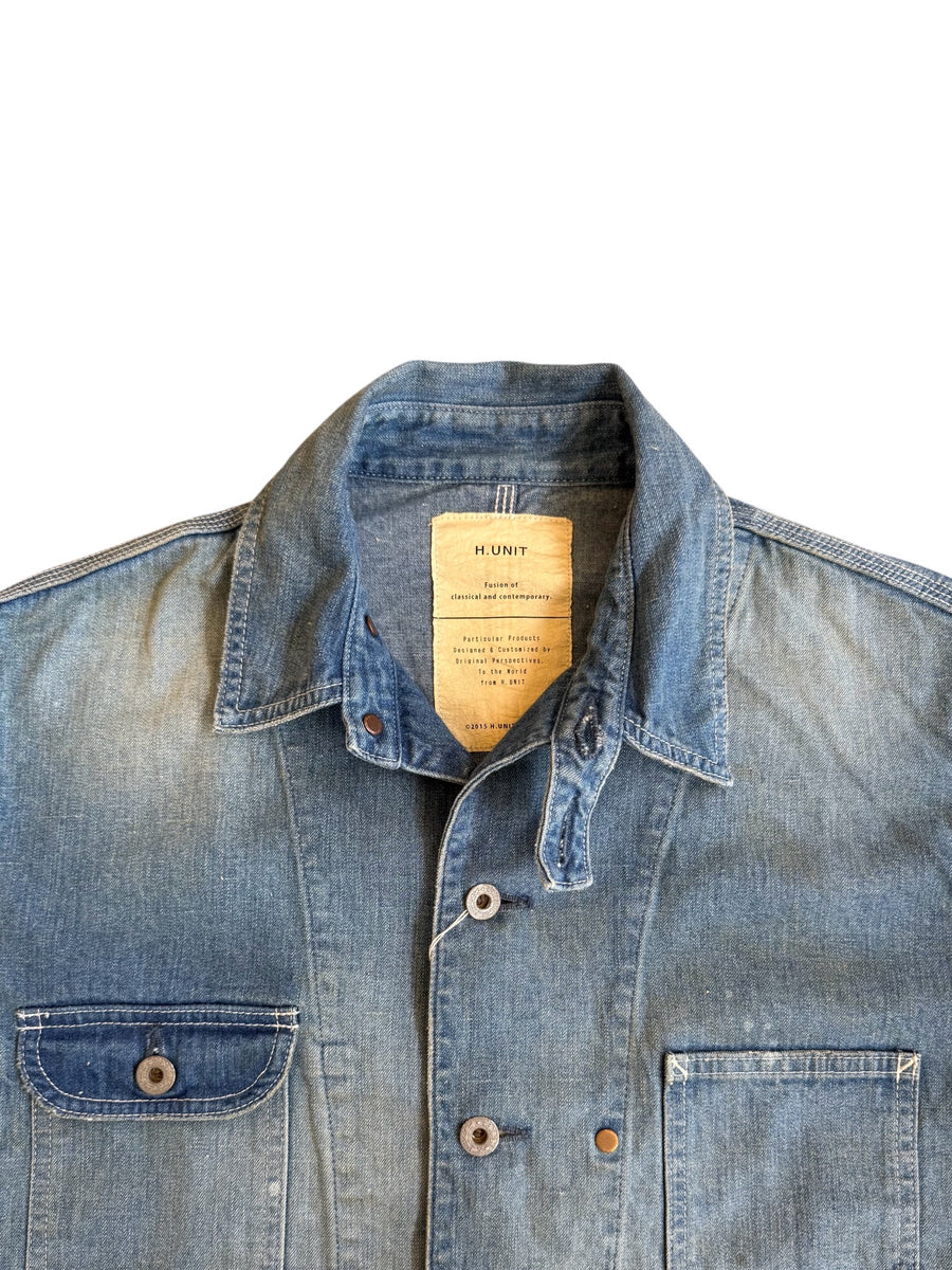 H-UNIT  DENIM COVERALLS(USED WASH)